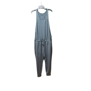 Patagonia Seabrook Jumpsuit Womens Size L Heathered Gray Pockets Drawstring